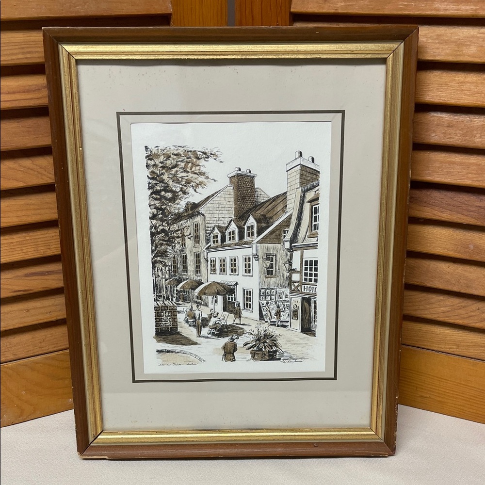 Vintage Québec City Art Print by C R Guise